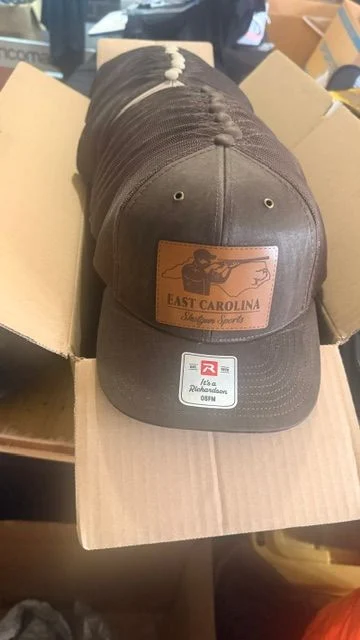 East Carolina leather-patch cap